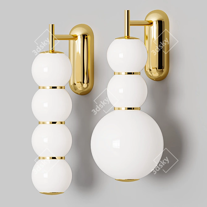 Pearls LED Glass Wall Sconce 3D model image 3