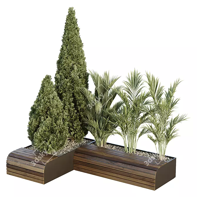 Outdoor Garden Tree Bush 3D 3D model image 1