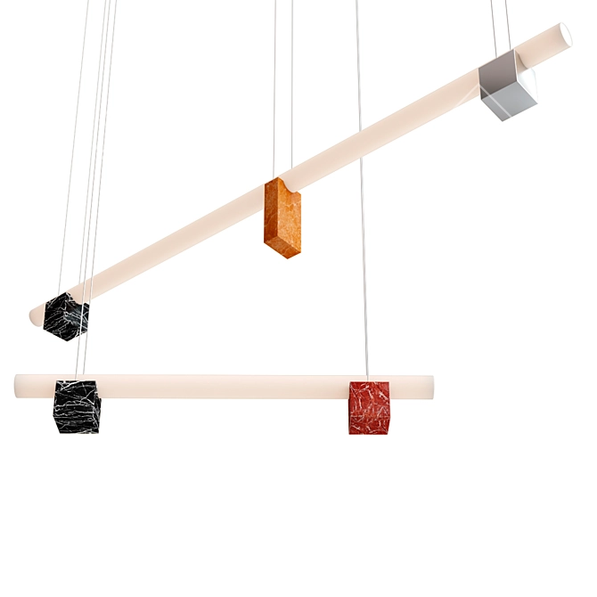 Minimalist LED Pendant Lamp Series 3D model image 4