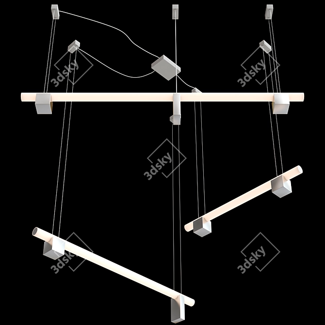 Minimalist LED Pendant Lamp Series 3D model image 5