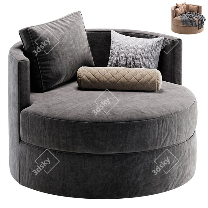 Elegant Forli Armchair Design 3D model image 1