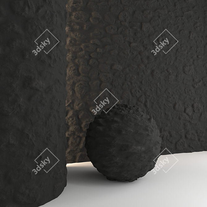 High-Quality Stone Wall Model 3D model image 5