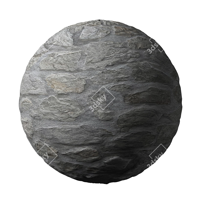 Stone Wall Textured 3D Model 3D model image 6