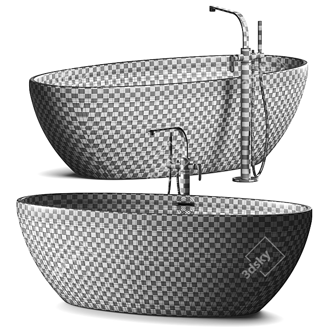 Flaminia App Pietraluce Bathtub | Freestanding 3D model image 3