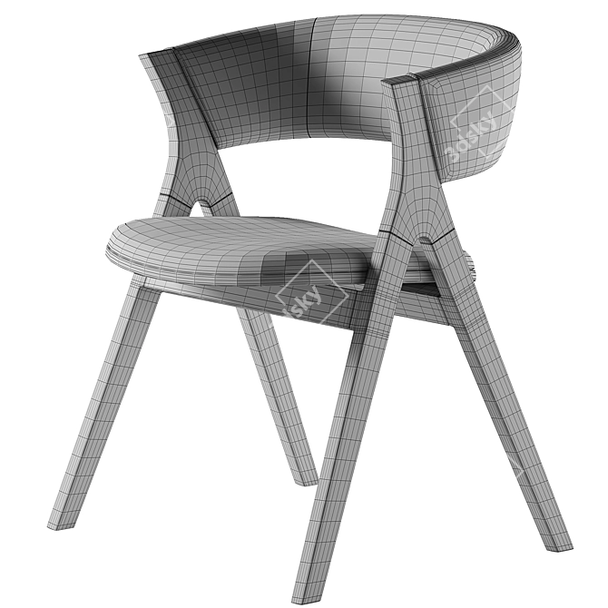 Modern Elegant REMO Dining Chair 3D model image 5