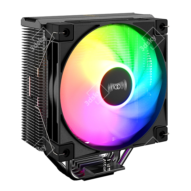  PCCOOLER EX400 ARGB CPU Cooler 3D model image 1