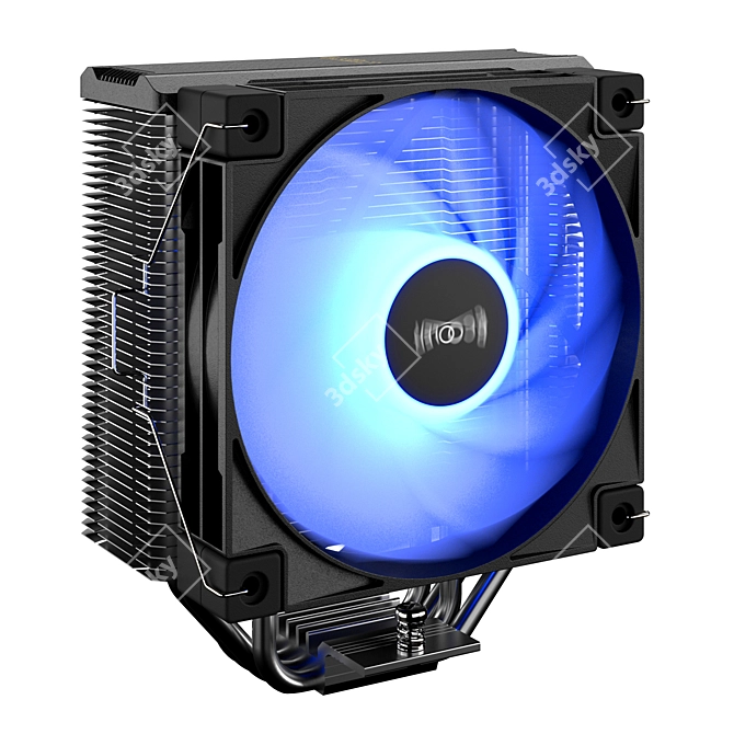  PCCOOLER EX400 ARGB CPU Cooler 3D model image 3