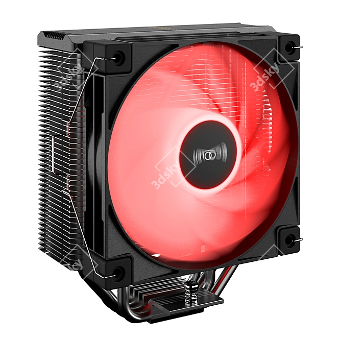  PCCOOLER EX400 ARGB CPU Cooler 3D model image 4