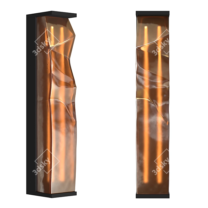 Melted Glass Wall Sconce 3D model image 1