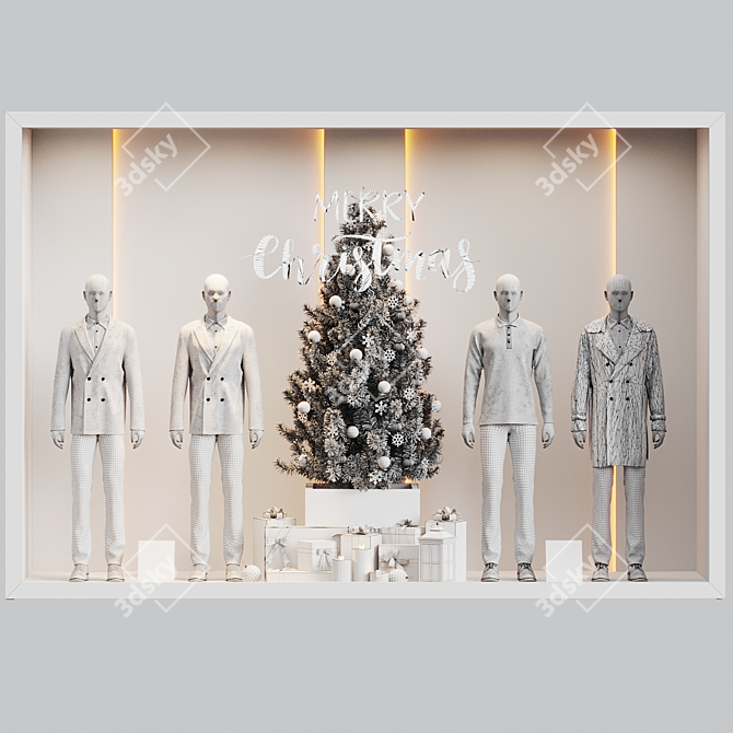 New Year Clothing Shop Showcase 3D model image 5