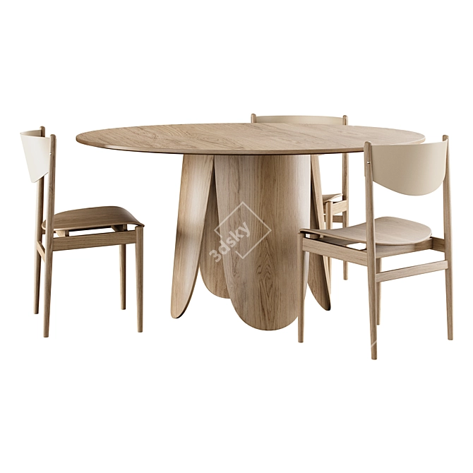 Peyote Dining Set Furniture Collection 3D model image 3