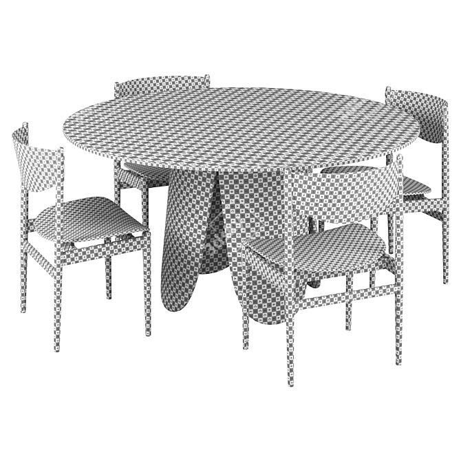 Peyote Dining Set Furniture Collection 3D model image 6