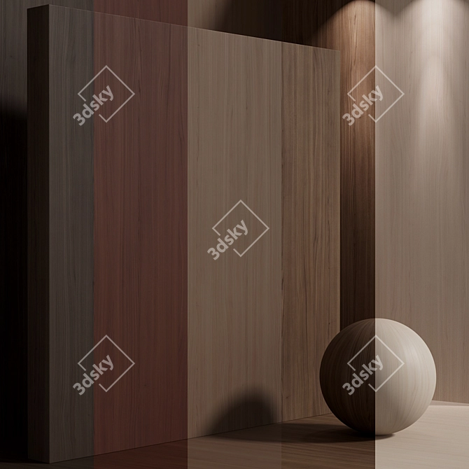 Seamless Cherry Wood Texture Set 3D model image 6