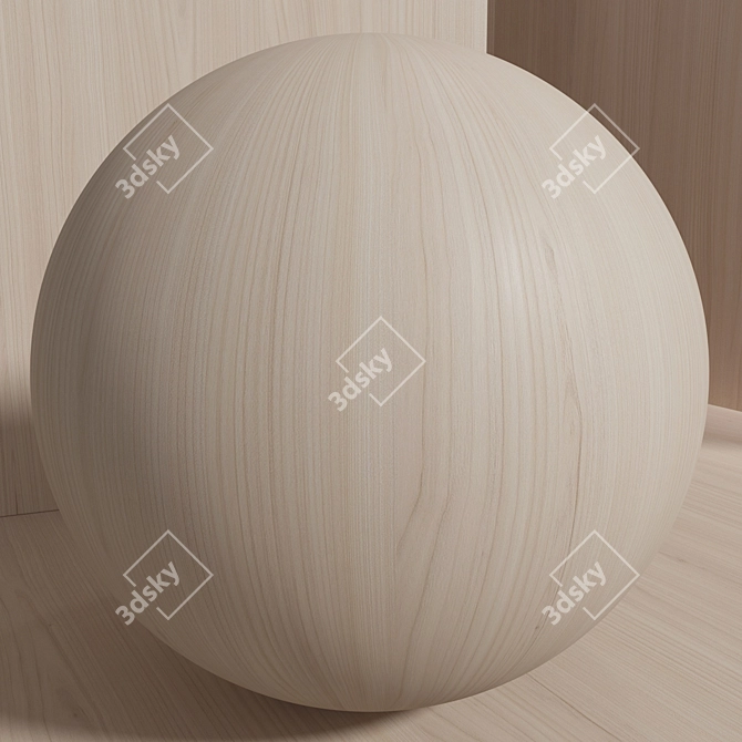 Seamless Cherry Wood Texture Set 3D model image 1