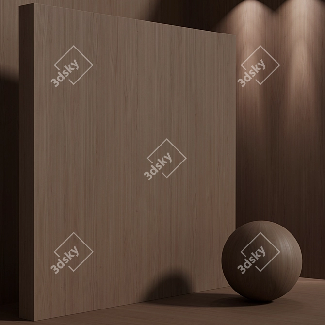 Seamless Cherry Wood Texture Set 3D model image 3