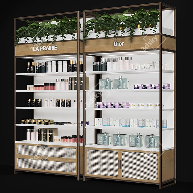 Cosmetic Display Stand Rack 3D model image 2