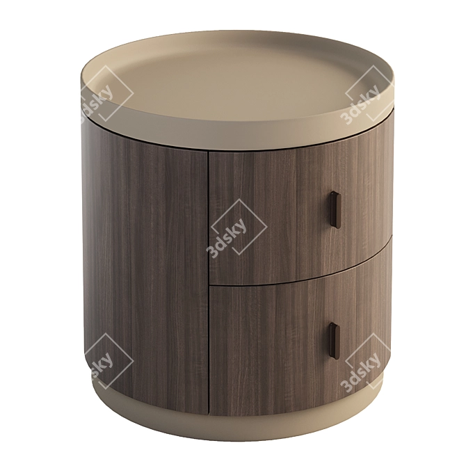 Scandi Style Round Night Tables 3D model image 3