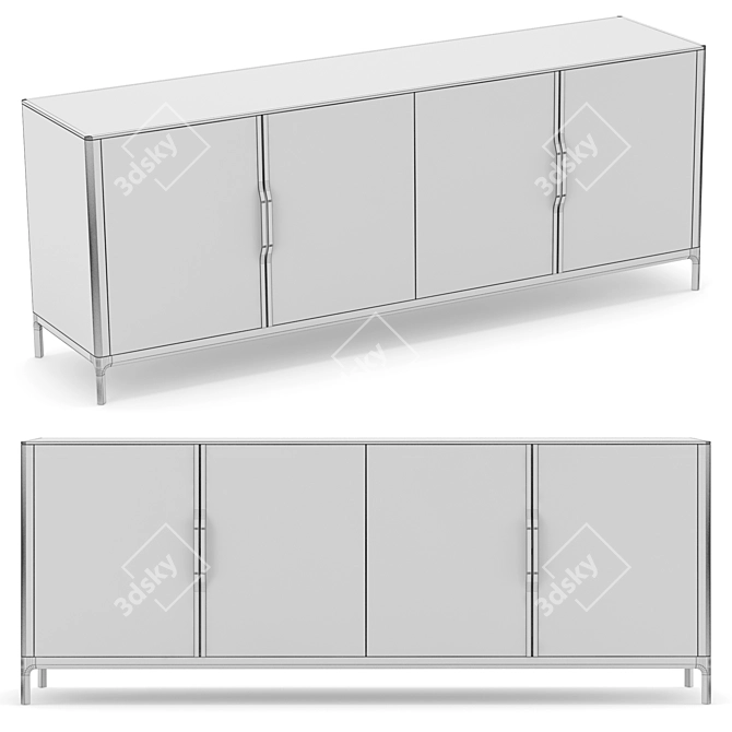 Modern Padua Sideboard Cabinet 3D model image 5