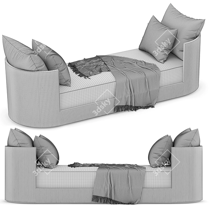 Elegant RH Byron Daybed 3D model image 5