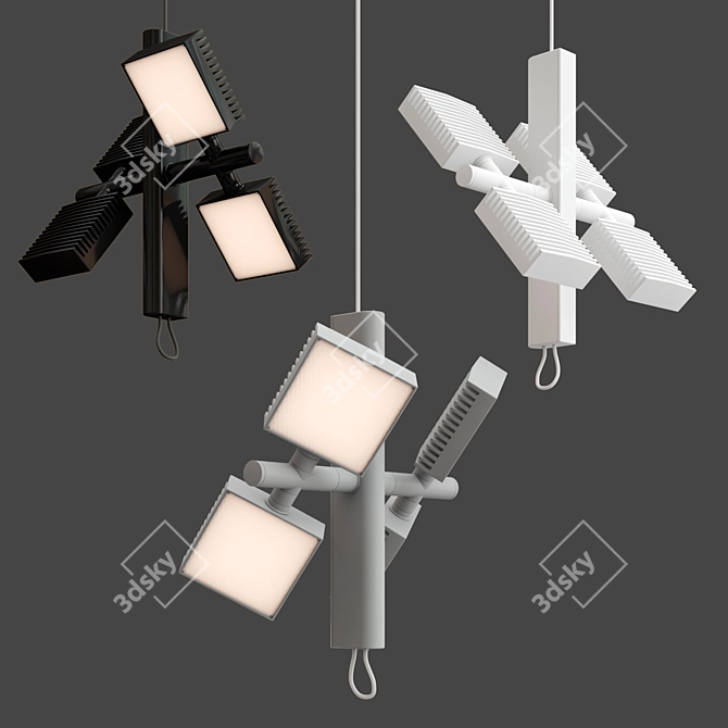 Modern Minimalist Dorval Lighting Collection 3D model image 2