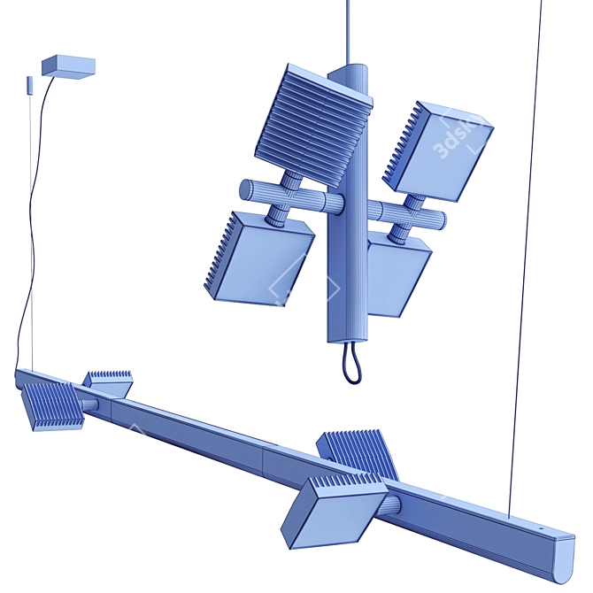 Modern Minimalist Dorval Lighting Collection 3D model image 4