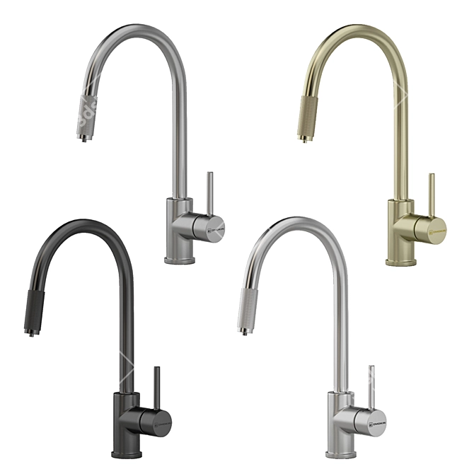 Designer Omoikiri Faucet Set 02 3D model image 3