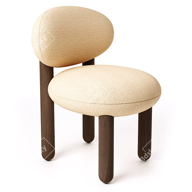 Modern Noom Flock Chair Design 3D model image 1