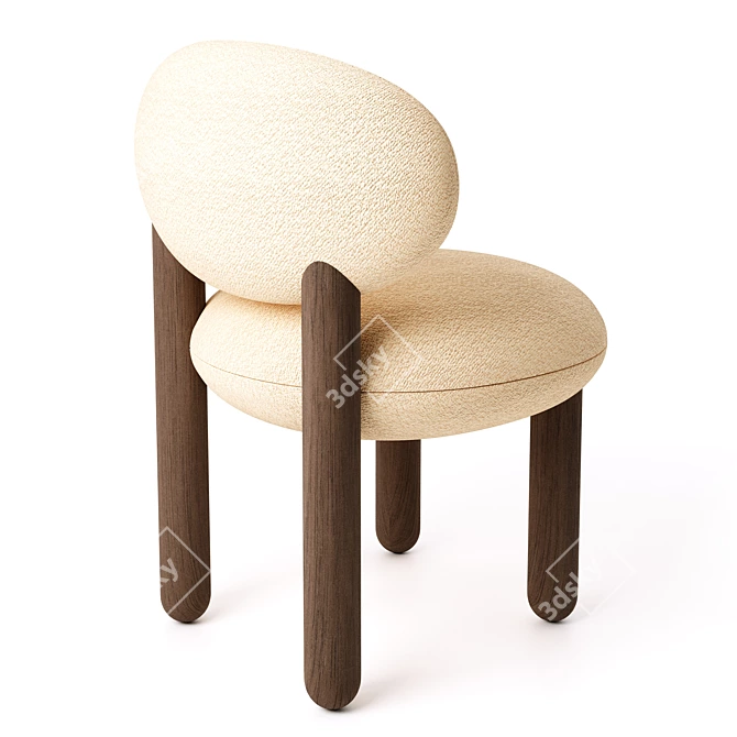 Modern Noom Flock Chair Design 3D model image 3