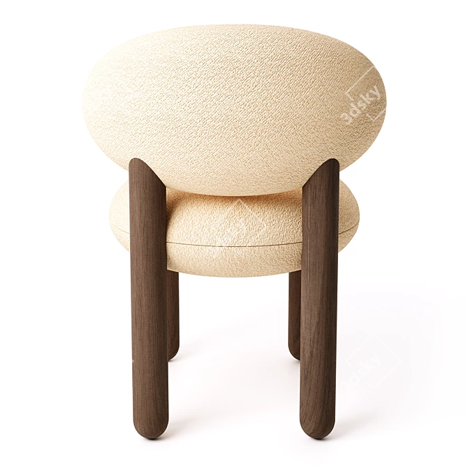 Modern Noom Flock Chair Design 3D model image 4