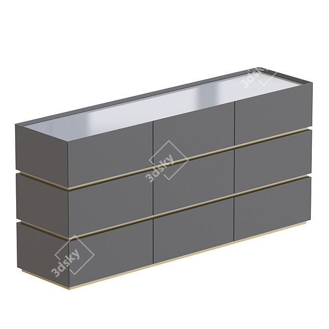 "Sakhalin" Collection Chest of Drawers - 3 Colors 3D model image 3