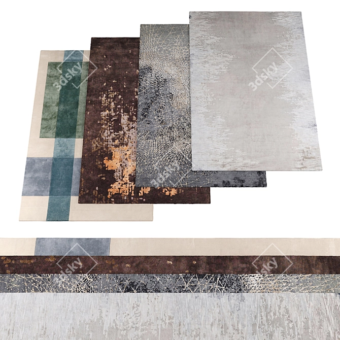 Texture Set: 4 Rugs Bundle 3D model image 1