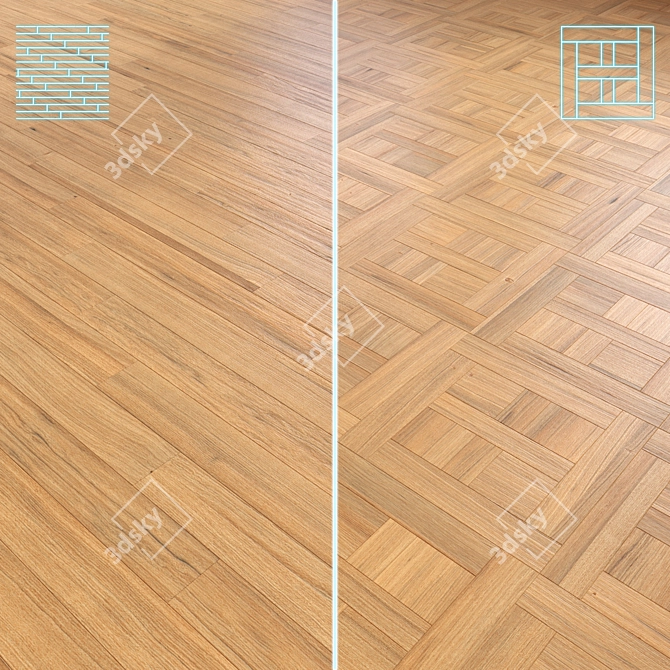 High-Quality Wooden Floor 3D Model 3D model image 1