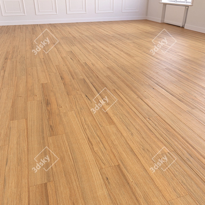 High-Quality Wooden Floor 3D Model 3D model image 3