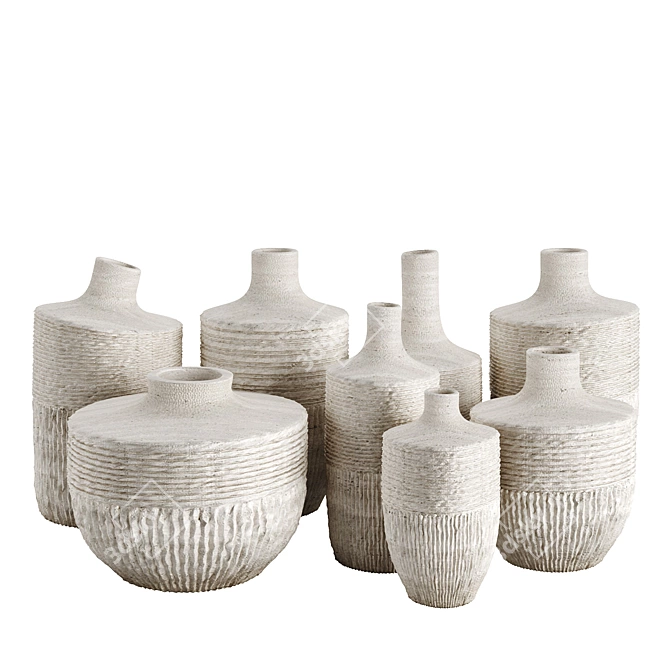 Variety Vase Set 3D model image 1