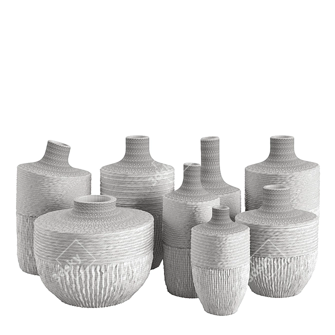 Variety Vase Set 3D model image 4