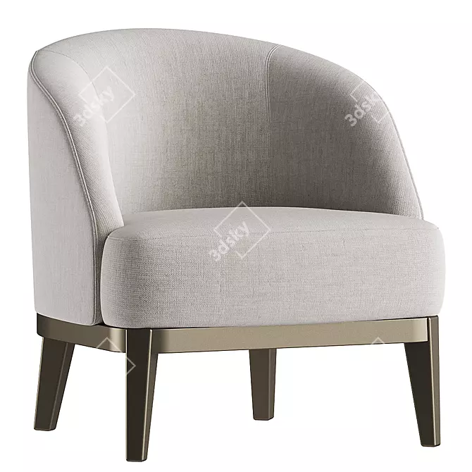 Elegant Venice Armchair for Interiors 3D model image 3