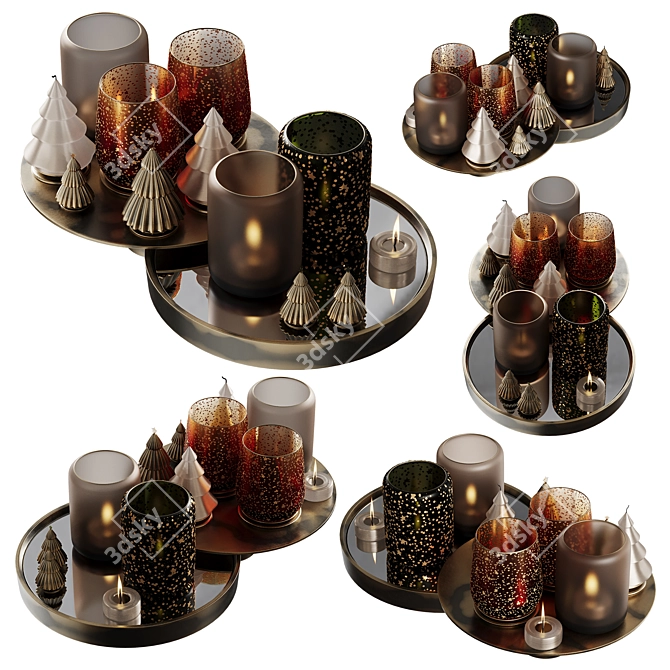 Elegant Christmas Decor 3D Model 3D model image 1