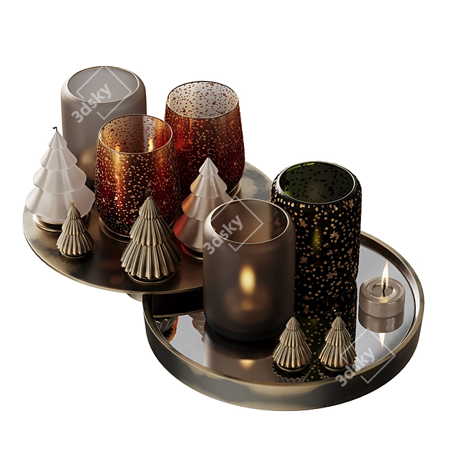 Elegant Christmas Decor 3D Model 3D model image 2