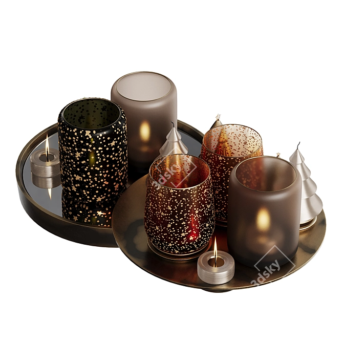 Elegant Christmas Decor 3D Model 3D model image 5