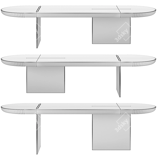 Elegant Baguette Coffee Tables 3D model image 5