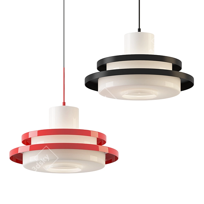 Sleek Equator Pendant Lamp 3D model image 1