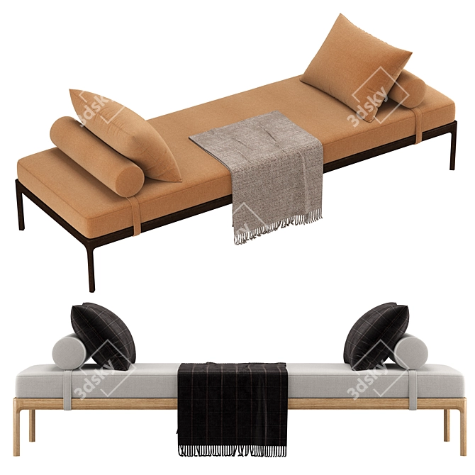 Elegant RH Padua Daybed 3D model image 2