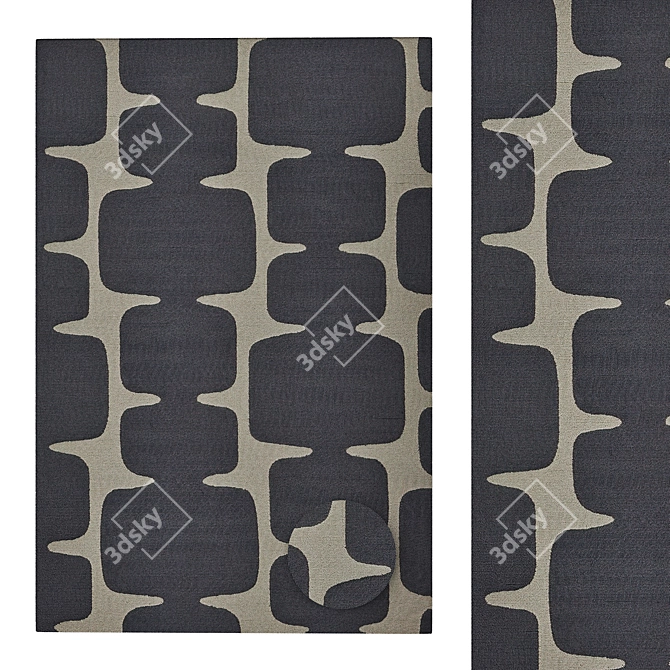 Modern Lohko Rug in Corona 3D model image 4