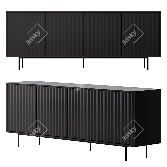 Modern Legacy Wood Sideboard, Teulat 3D model image 1