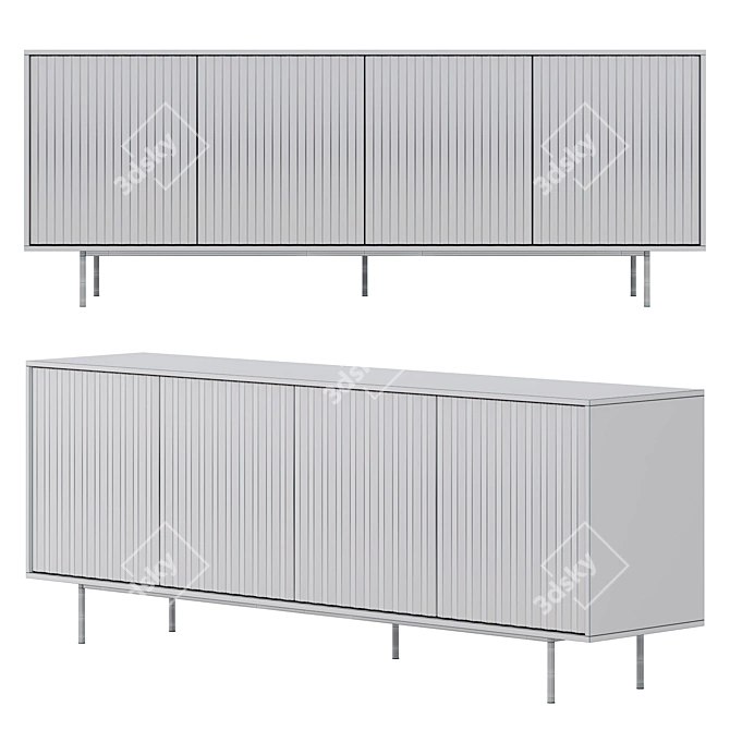 Modern Legacy Wood Sideboard, Teulat 3D model image 2