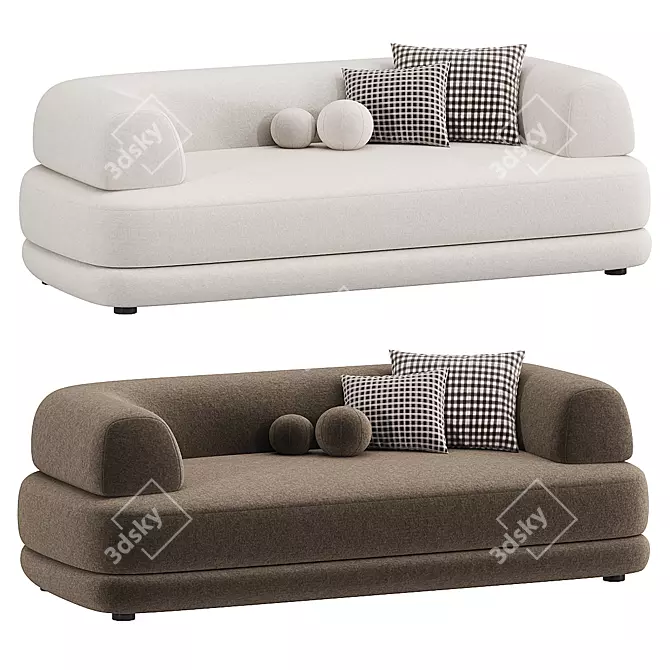 Contemporary BUMPER Sofa Design 3D model image 2