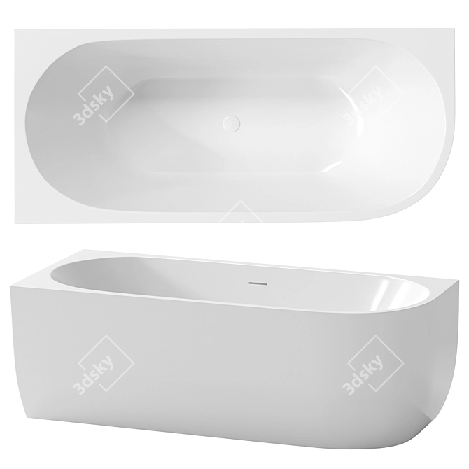 Luxury ABBER AB9315 Bathtub 3D model image 1