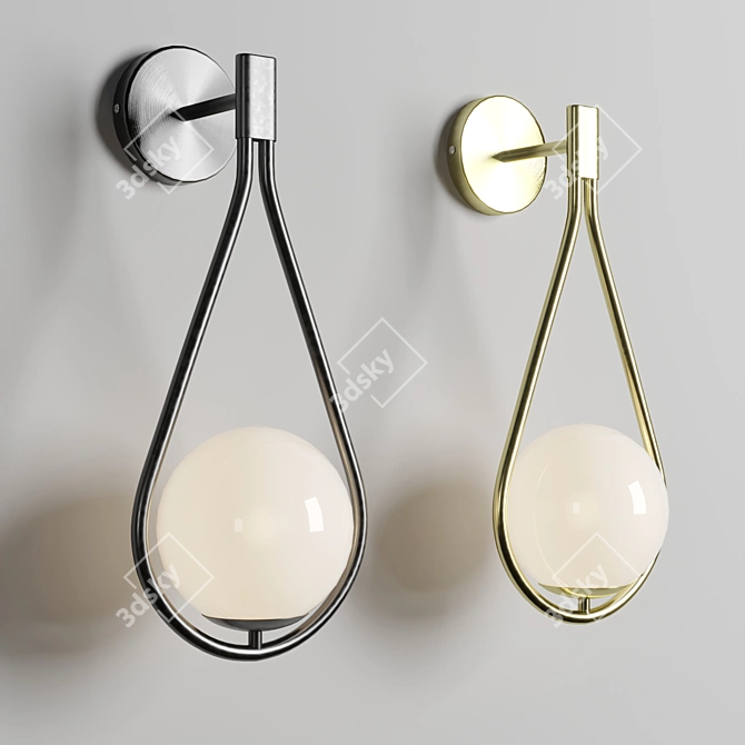 Modern LED Indoor Wall Lamp 3D model image 1