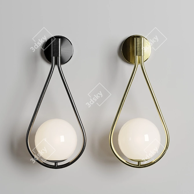 Modern LED Indoor Wall Lamp 3D model image 2