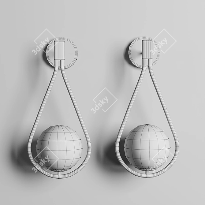 Modern LED Indoor Wall Lamp 3D model image 4